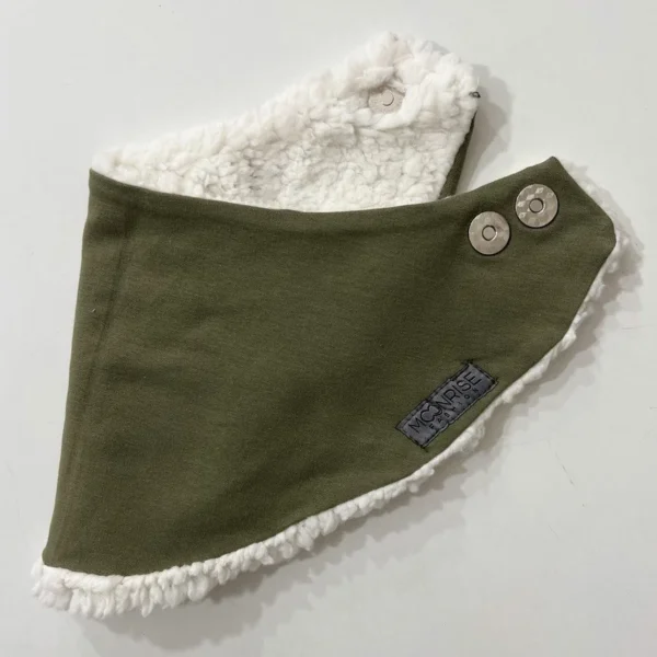 Zimný detský nákrčník - khaki