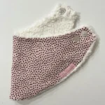 Zimný detský nákrčník - irregular dots pink
