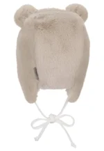 Inka čiapka z vegánskej umelej kožušiny - béžová – Obrázok 4