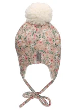 Inka čiapka s brmbolcom ružové kvety – Obrázok 4