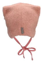 Čiapka s mačacou tvárou a klapkami na uši - ružová – Obrázok 4