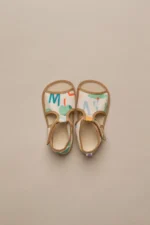 BAREpučky – Monica – široké nôžky – vysoké priehlavky – béžové písmená – Obrázok 3