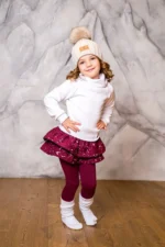 Zuppa sukňolegíny - 2V SNOW zateplené bordové – Obrázok 4