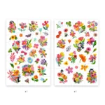 Dočasné tetovanie - Akvarelové kvety – Obrázok 2