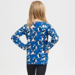 Bavlnené tričko s dlhým rukávom - modré psíky v akcii – Obrázok 2