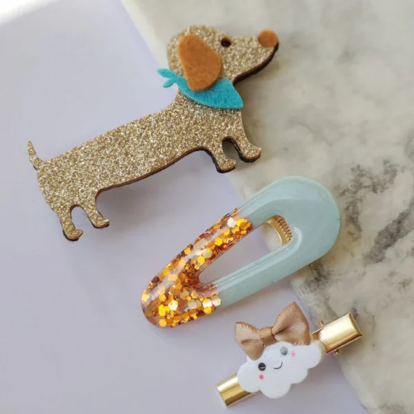 Sponky do vlasov - Doggie Blue