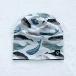 Kiwi dvojvrstvová čiapka kratšia - veľryby