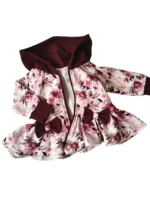 Kabátik na zips VIOLET s mašličkami