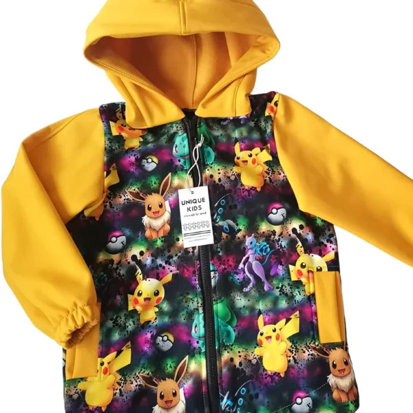 Softshellová bunda Pokémon žltá
