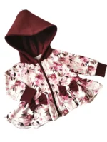 Kabátik na zips VIOLET s mašličkami – Obrázok 2