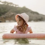 Obojstranný klobúčik Kvety Pink / Vintage Pink – Obrázok 2