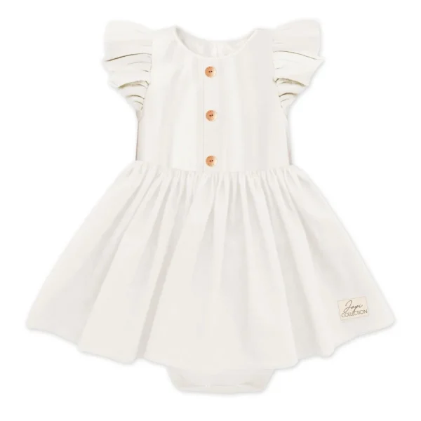 Body šaty LINEN KR - maslové