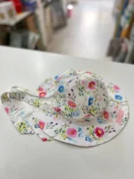 Detský klobúk watercolour flower ecru – Obrázok 2