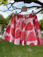 Točivá sukňa - srdiečka