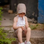 Ľanový čepiec taupe – Obrázok 2