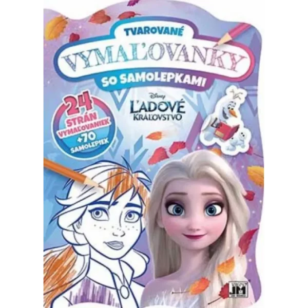 Ľadové kráľovstvo - Tvarované vymaľovanky so samolepkami