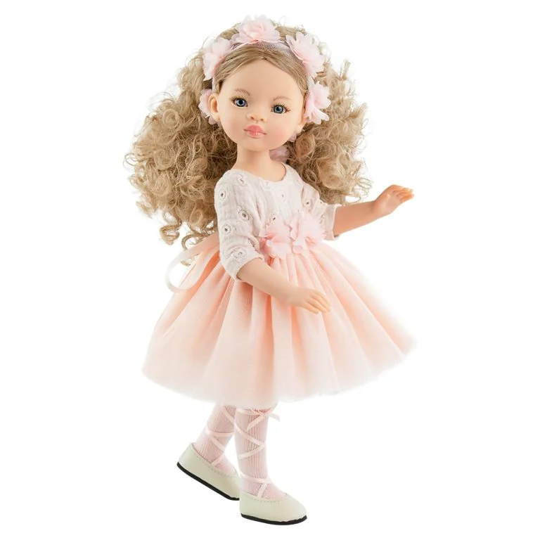 Topánky pre bábiku Paola Reina 32cm - biele nízke topánky