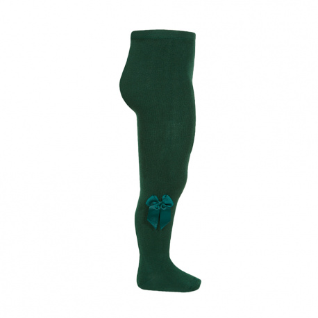 cotton-tights-with-side-grossgran-bow-bottle-green