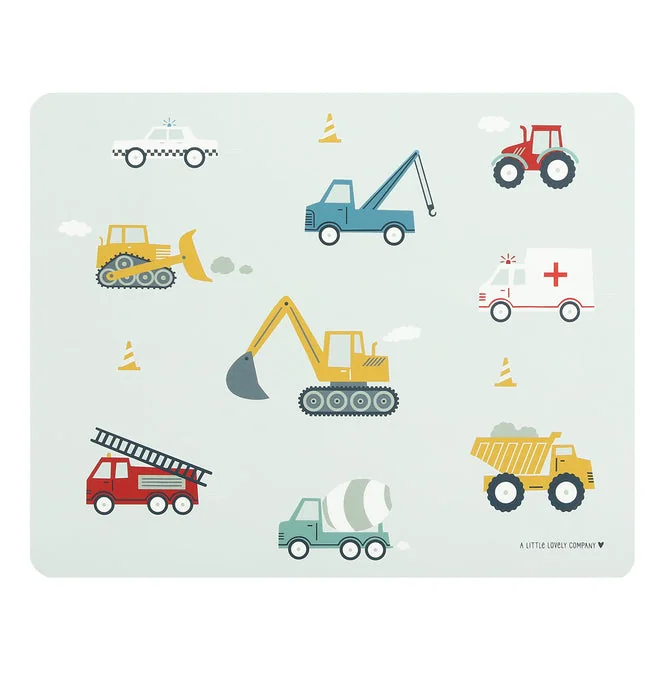 PMVEBU09-LR-1-Placemat-Vehicles Vinylové protišmykové prestieranie – Vozidlá – Obrázok 1