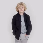 Detský shacket - čierny – Obrázok 2