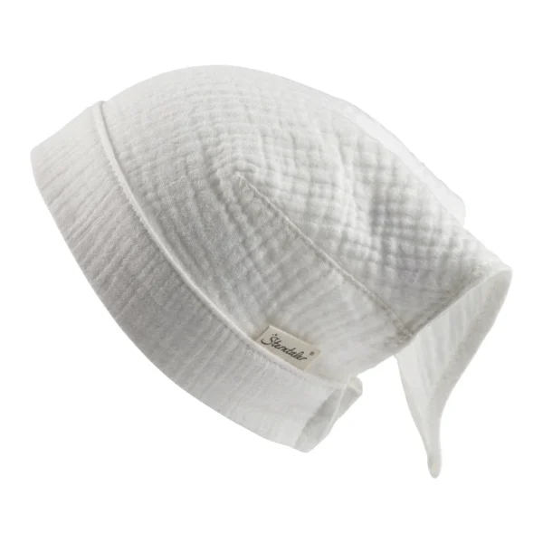 Mušelínová šatka na hlavu - ecru