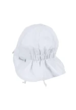 Šiltovka s ochranou krku z UV popelínu - biela – Obrázok 4