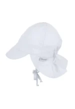 Šiltovka s ochranou krku z UV popelínu - biela – Obrázok 2