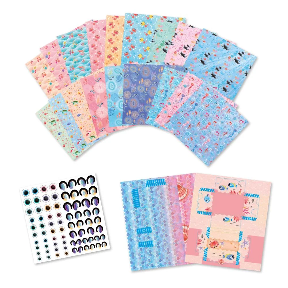 Janod Atelier Mini Kreatívna sada Origami papierové skladačky Magický oceán od 7 rokov – Obrázok 4