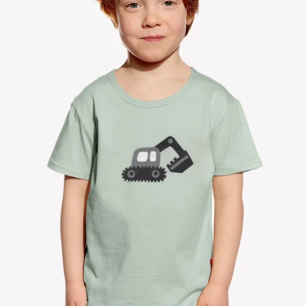 Pískacie tričko mentolové – bager