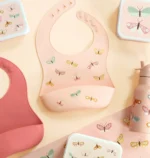 Set 2 silikónových podbradníkov - Motýle – Obrázok 5