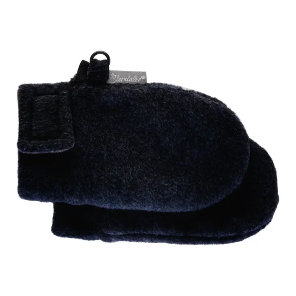 Kojenecké fleecové rukavice bez palcov - tmavomodré