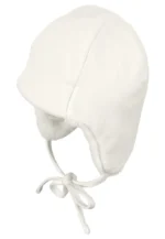 Čiapka z plyšu a microfleecu – biela – Obrázok 5