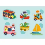 100 odlepiteľných nálepiek v krabičke Dopravné prostriedky – Obrázok 2