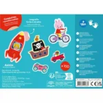 100 odlepiteľných nálepiek v krabičke Dopravné prostriedky – Obrázok 4