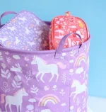 Bavlnený kôš na hračky/bielizeň – Sny jednorožca – Obrázok 6