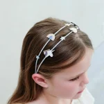 Dvojitá čelenka do vlasov – Celeste unicorn – Obrázok 2