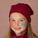 Bavlnená čiapka - bordová